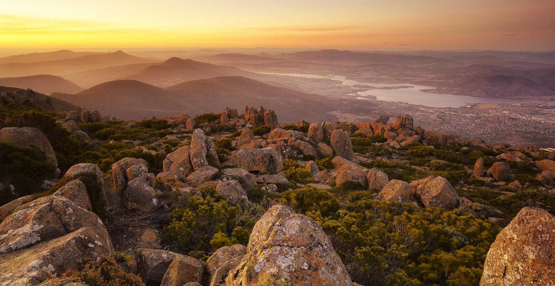 View of Hobart from Mt. Wellington